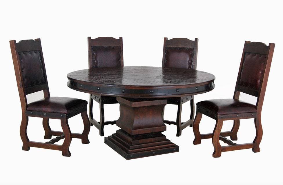 GRAND HACIENDA ROUND DINING SET - The Rustic Mile