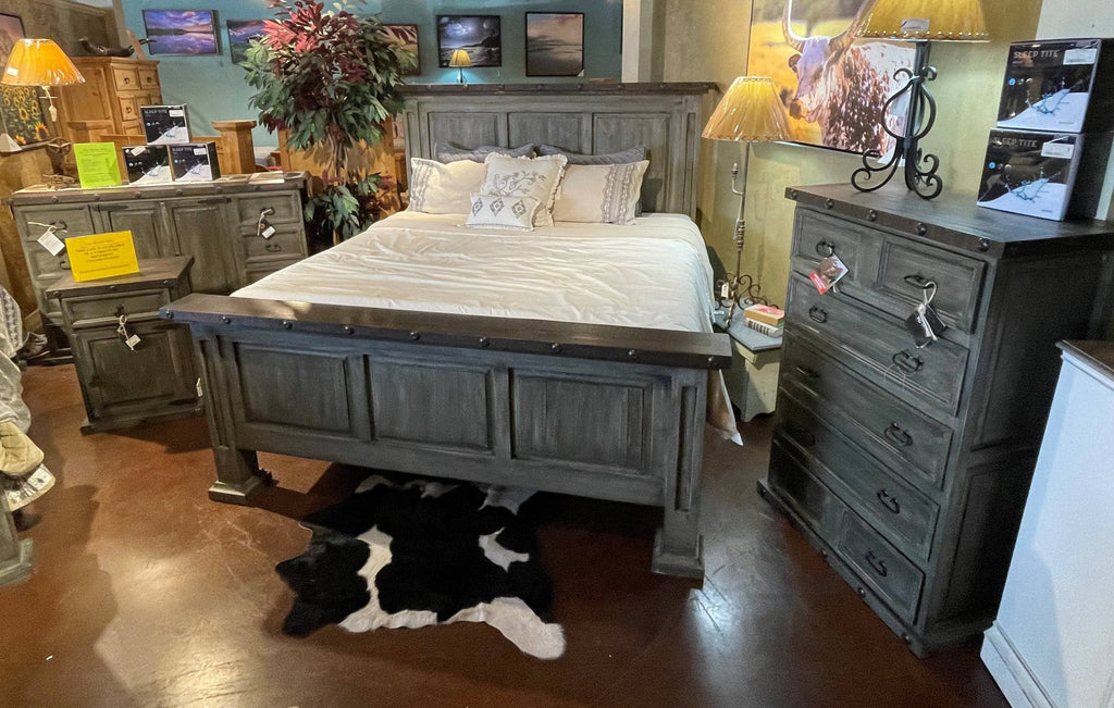 RUSTIC SANTA CRUZ WEATHERED FARMHOUSE BEDROOM SET - The Rustic Mile